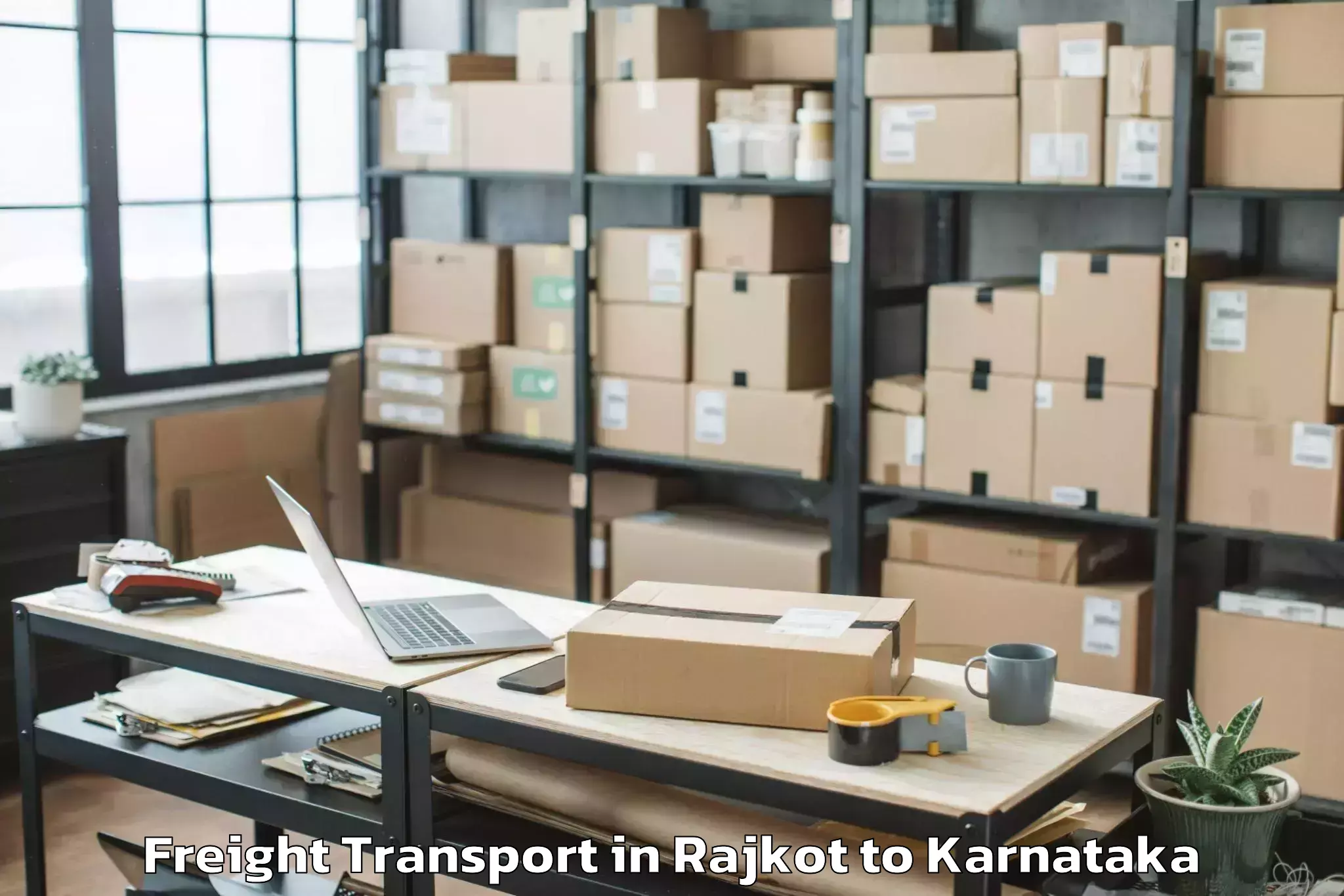 Top Rajkot to Holesirigere Freight Transport Available